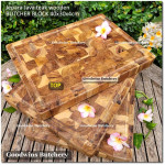 Cutting board BUTCHER BLOCK RECTANGLE 40x30x4cm +/-3.2kg talenan kayu jati Jepara